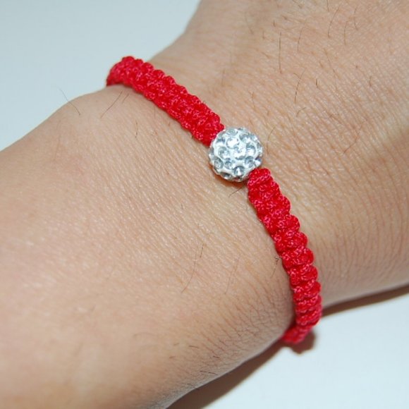 Disco Ball Bracelet,Ball Cord Bracelet,Drawstring Bracelet,Shamballa Bracelet - Picture 1 of 1